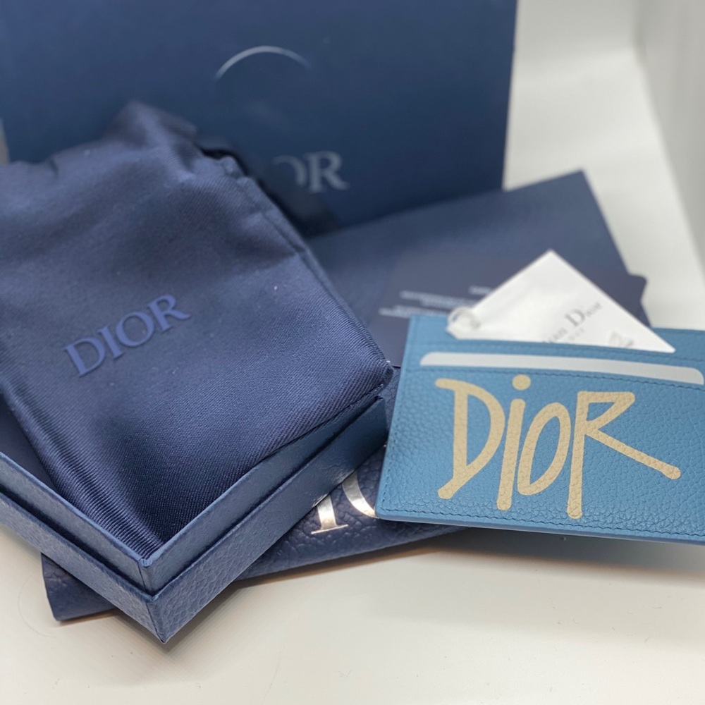 ❤️SOLD❤️DIOR & SHAWN Grained Calfskin Cardholder